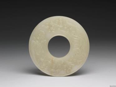 图片[2]-Jade Bi disc with phoenix pattern, Yuan to Ming dynasties, 1271-1644-China Archive